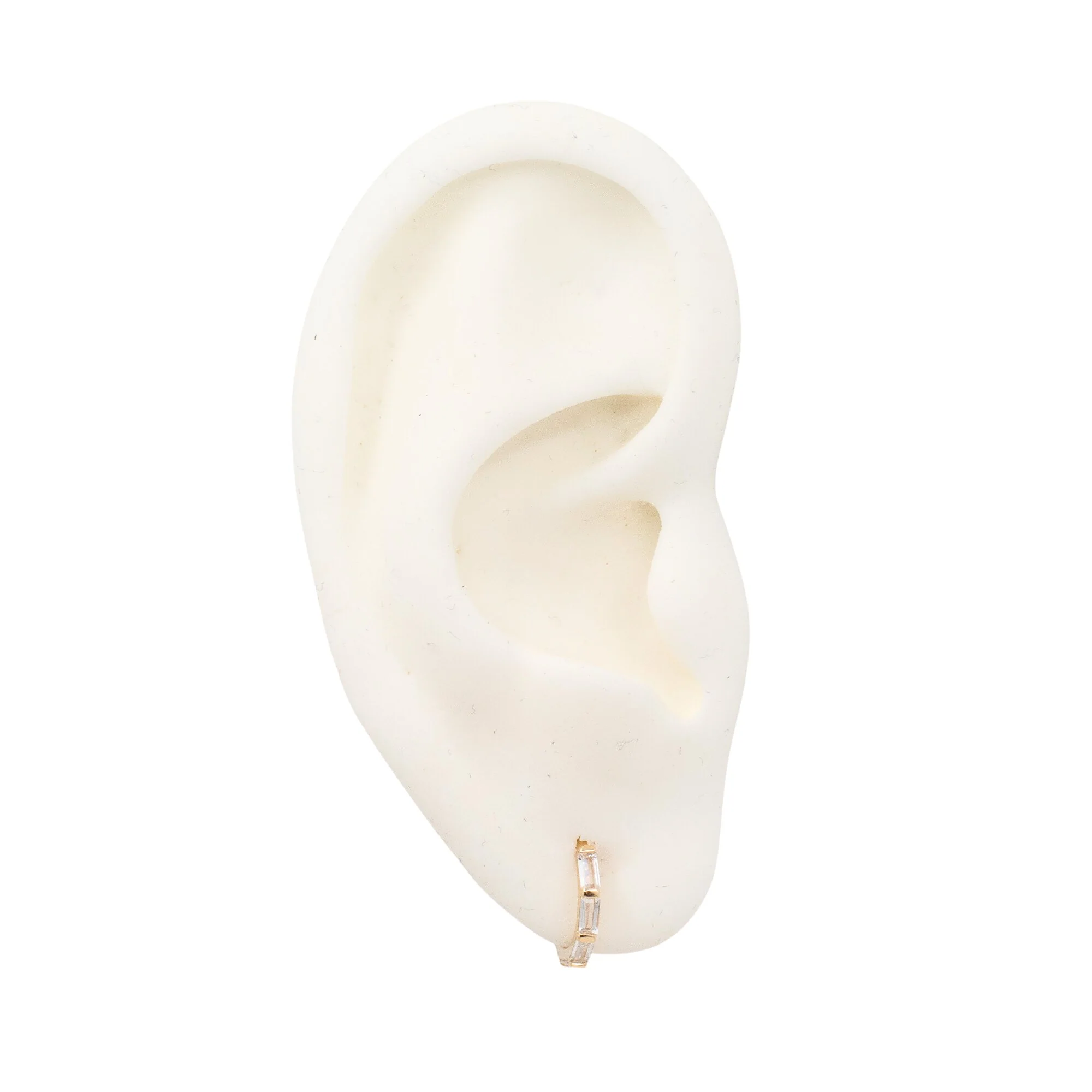 Baguette Crystal Clicker Hoop - Image 4