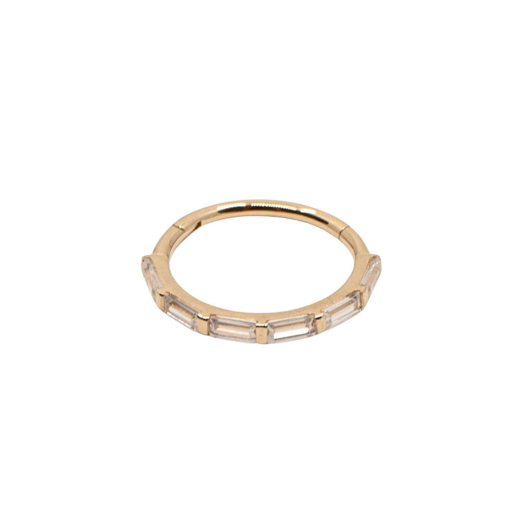 Baguette Crystal Clicker Hoop - Image 5