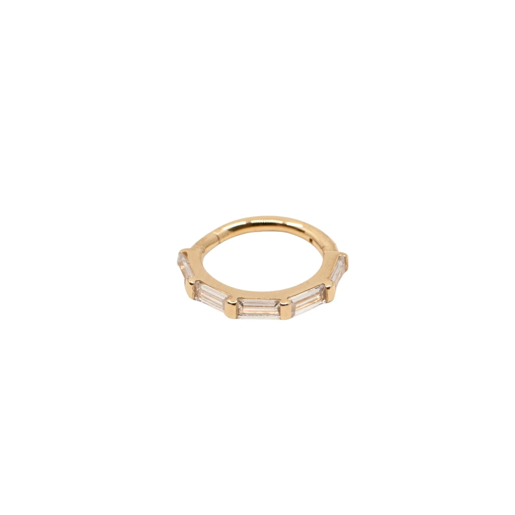 Baguette Crystal Clicker Hoop - Image 6