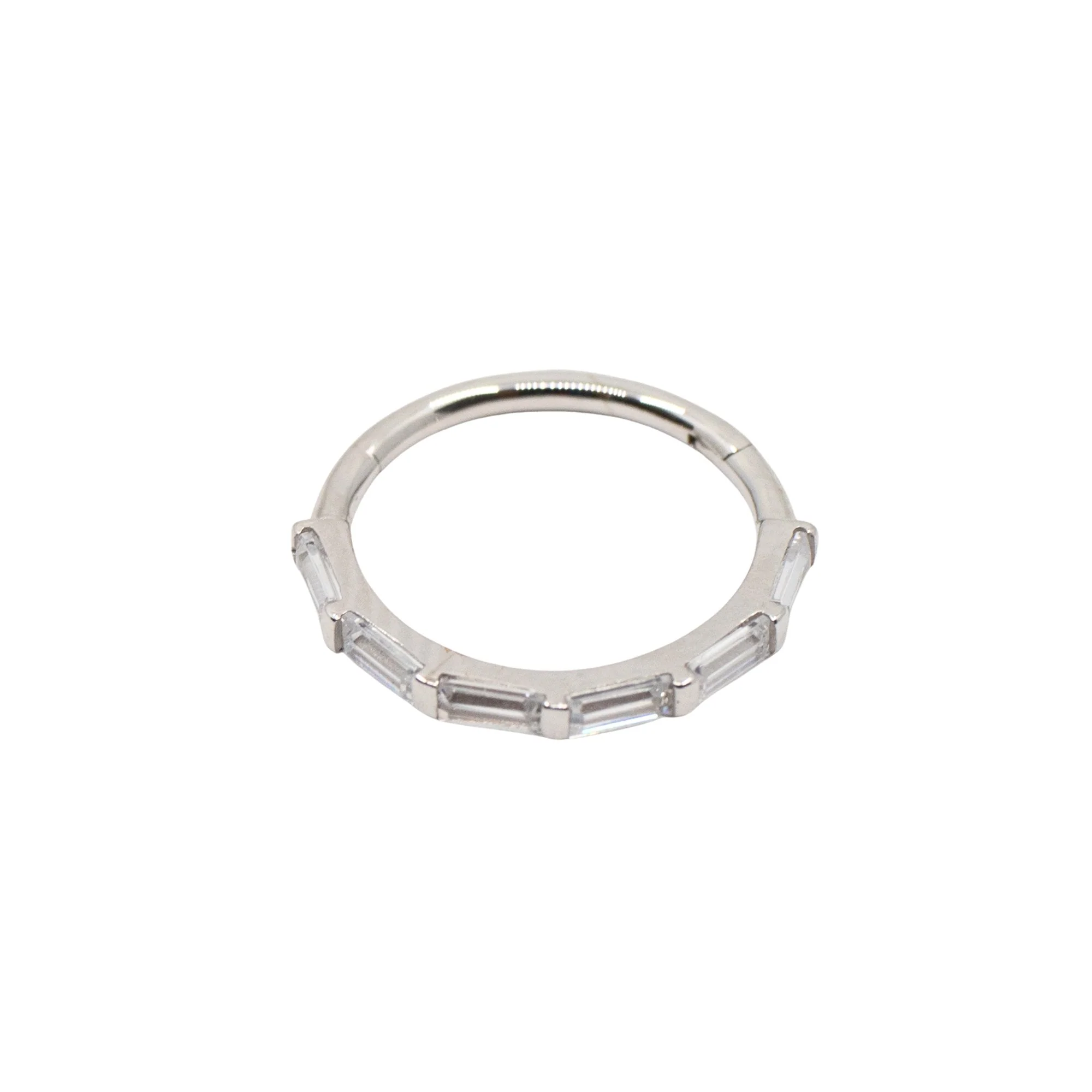 Baguette Crystal Clicker Hoop - Image 7