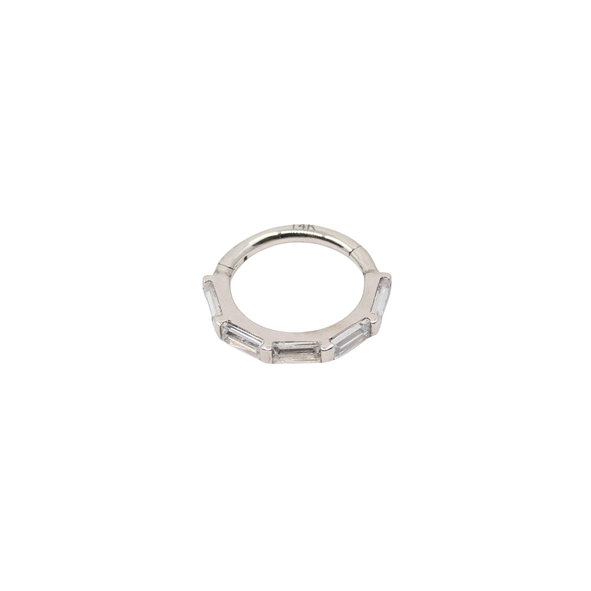 Baguette Crystal Clicker Hoop - Image 8