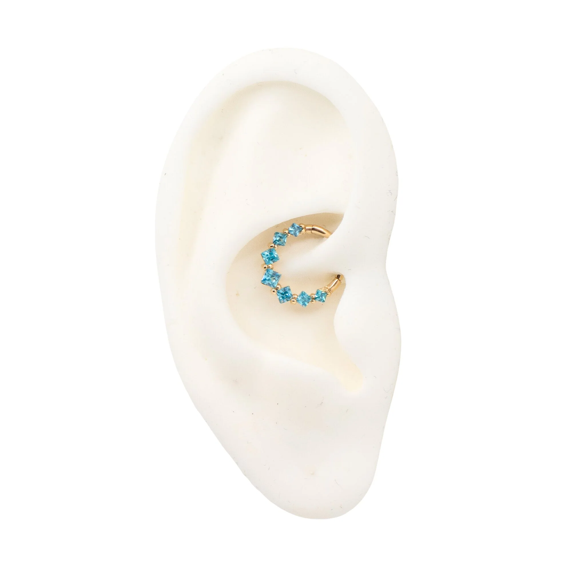 Blue Crystal Clicker Hoop - Image 2