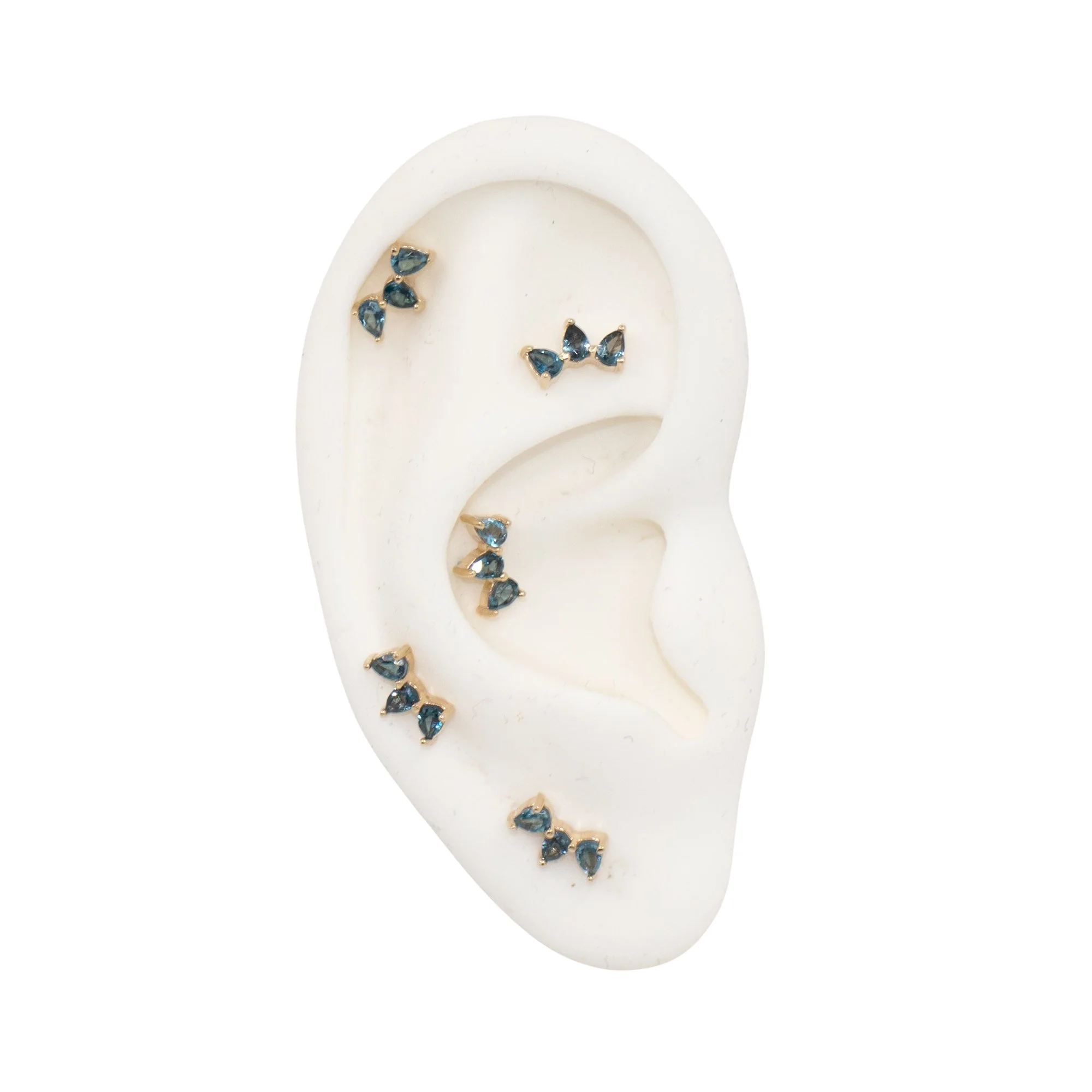 London Blue Topaz Fan Earring - Image 2