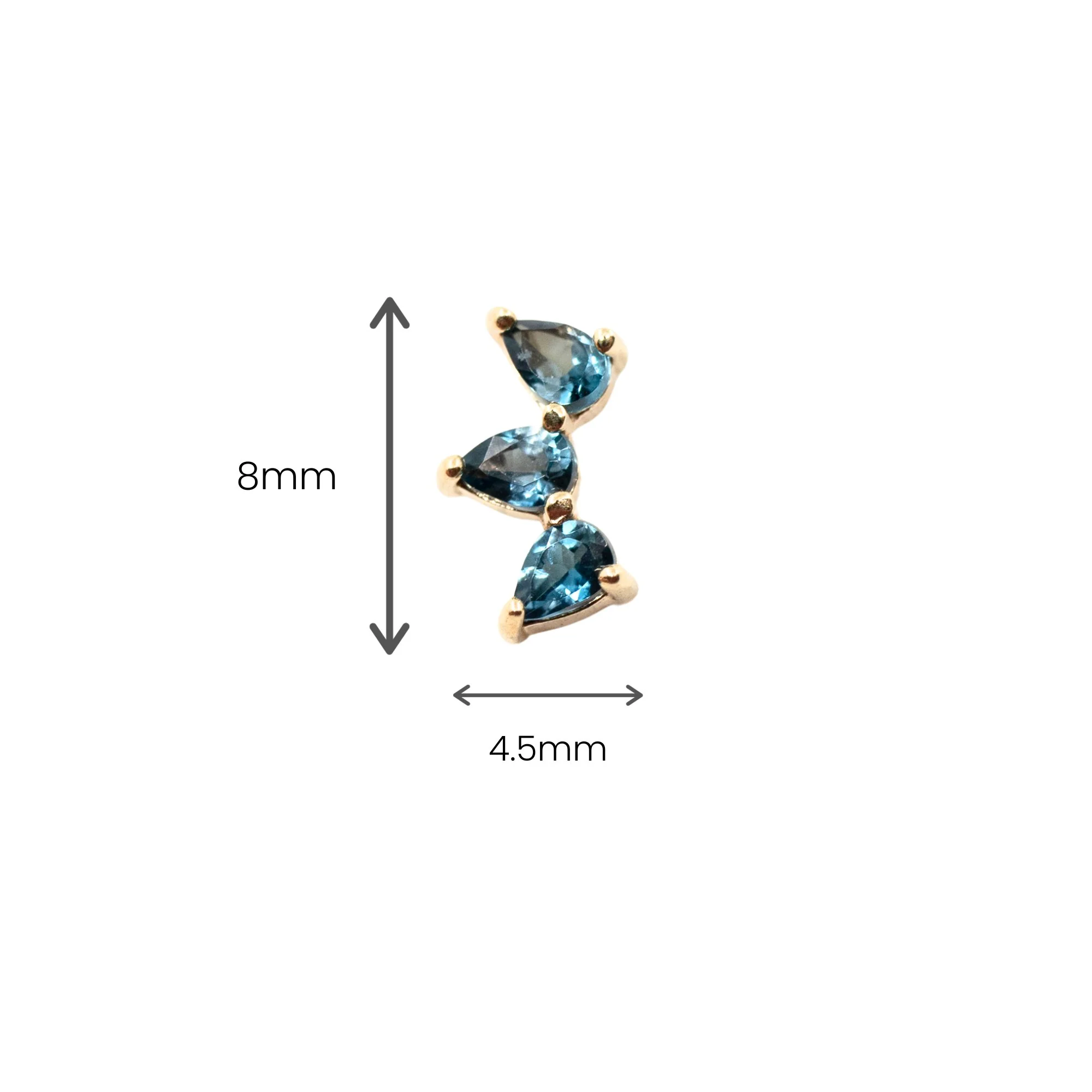 London Blue Topaz Fan Earring - Image 3