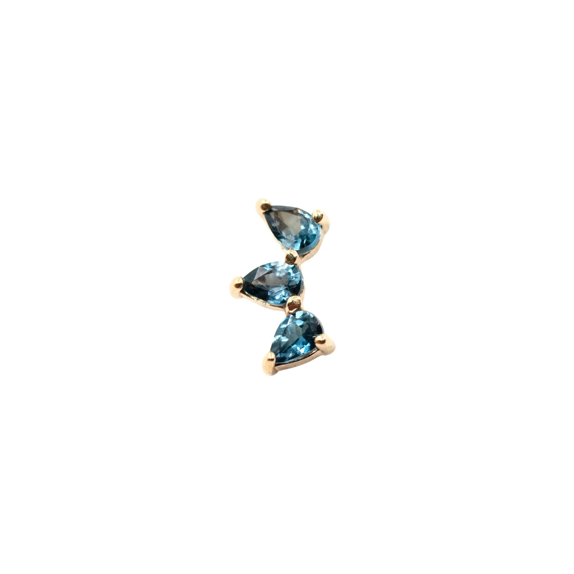 London Blue Topaz Fan Earring - Image 4