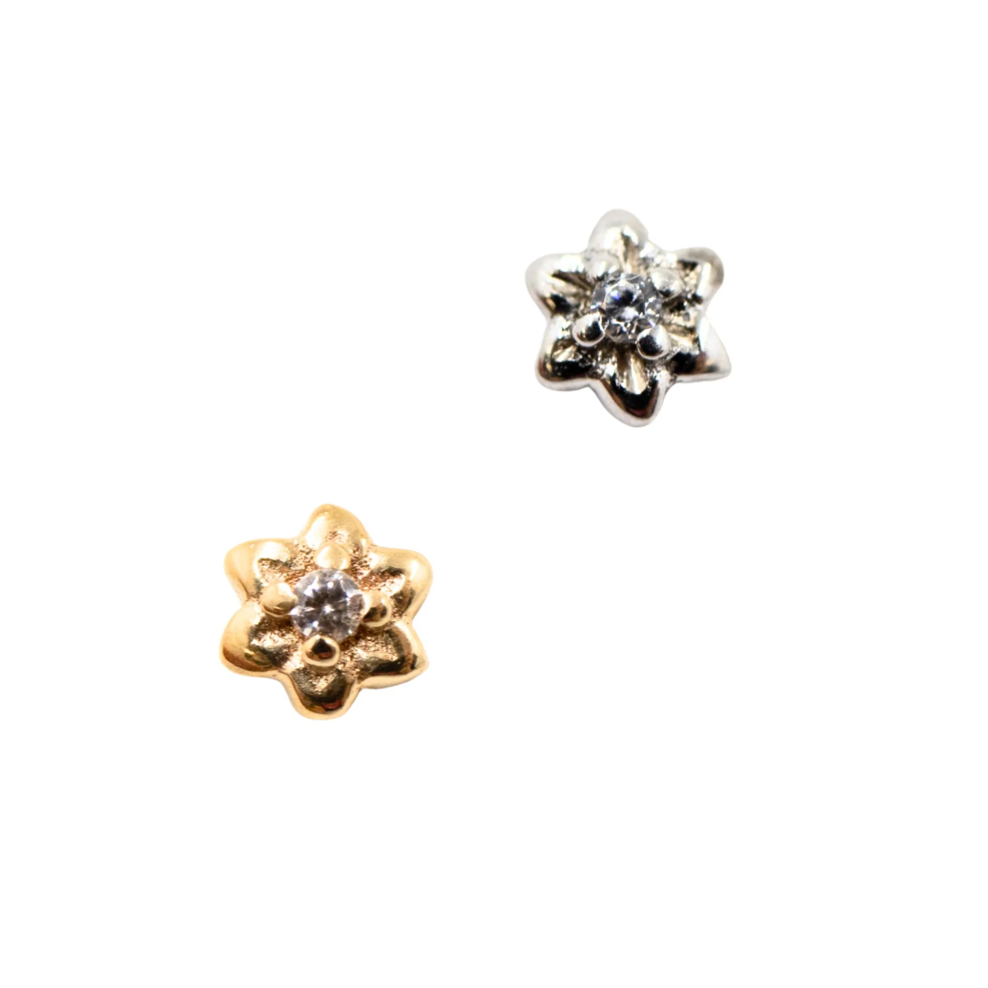 Tiny Crystal Flower Earring