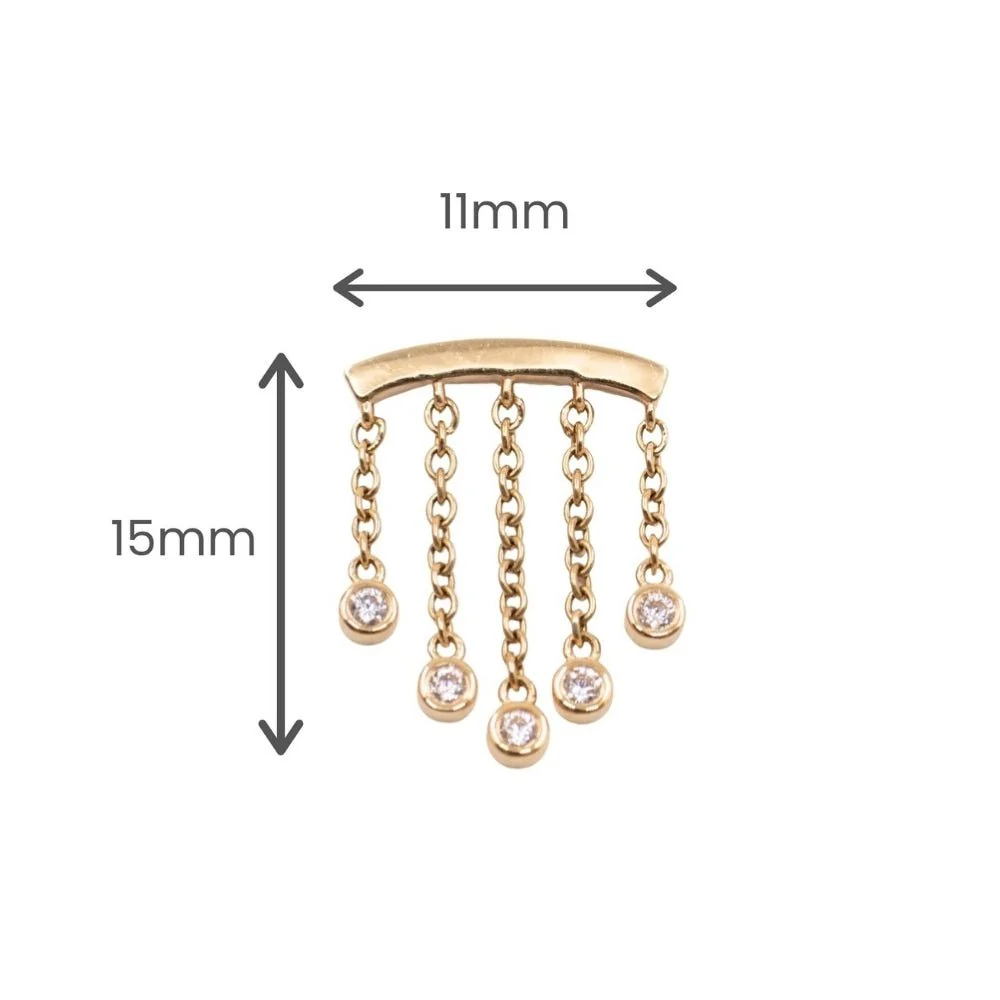 Crystal Chandelier Floating Helix Earring - Image 3