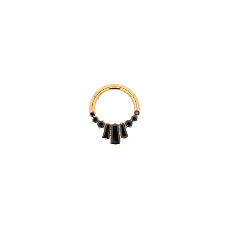 Baguette Crystal Daith Clicker Hoop - Image 4