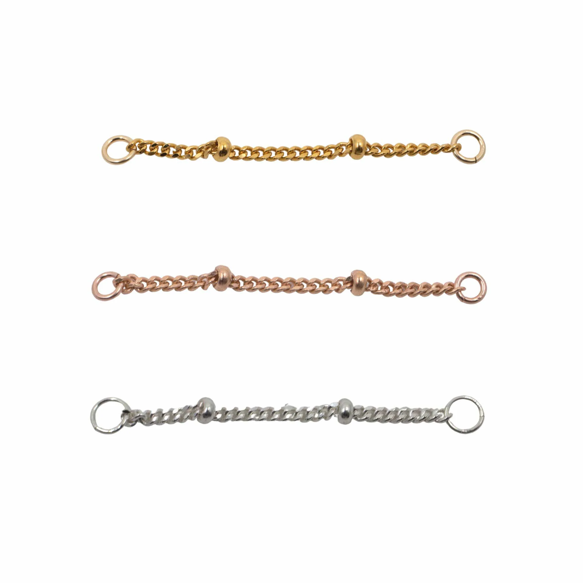 Beaded Curb Chain Connector