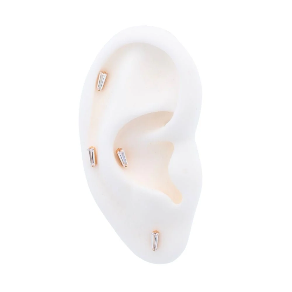 Crystal Baguette Earring Top - Image 3
