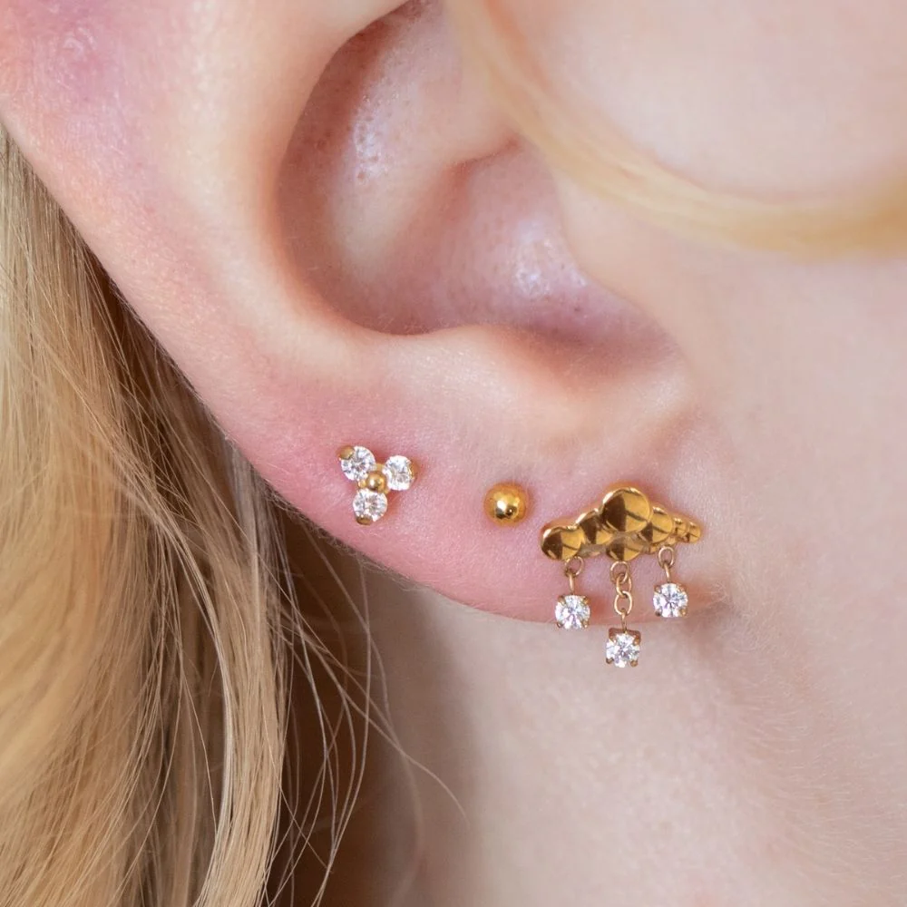 Crystal Trillium Earring Top - Image 2