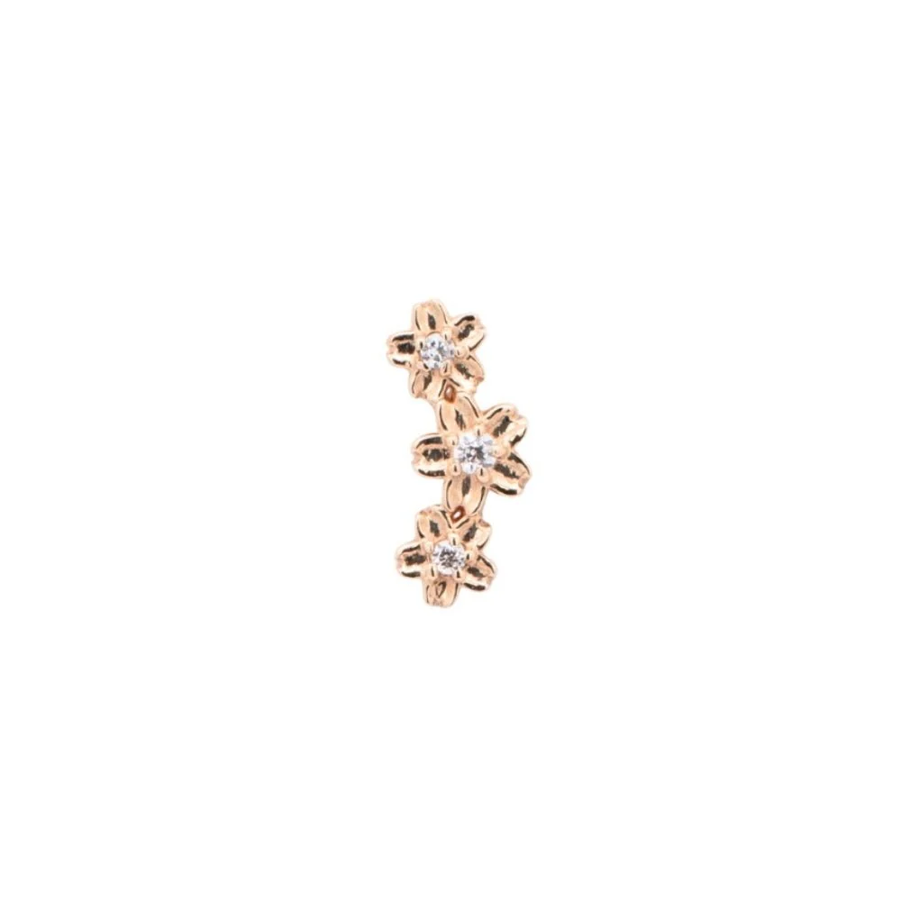 Curved Flower Earring - Image 5