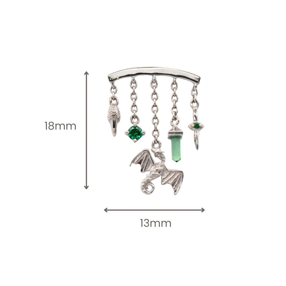 Emerald Amphithere Earring - Image 3