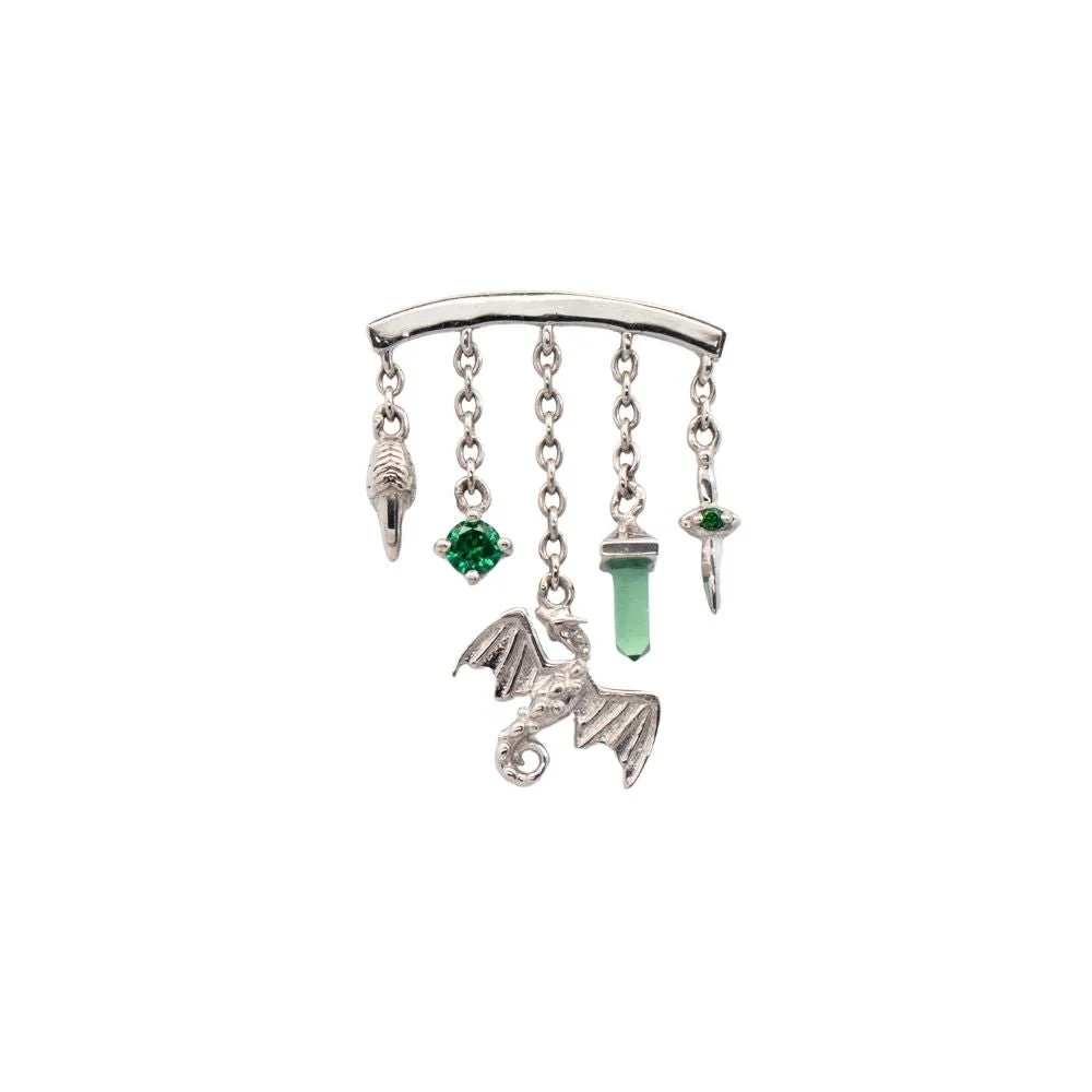 Emerald Amphithere Earring - Image 4