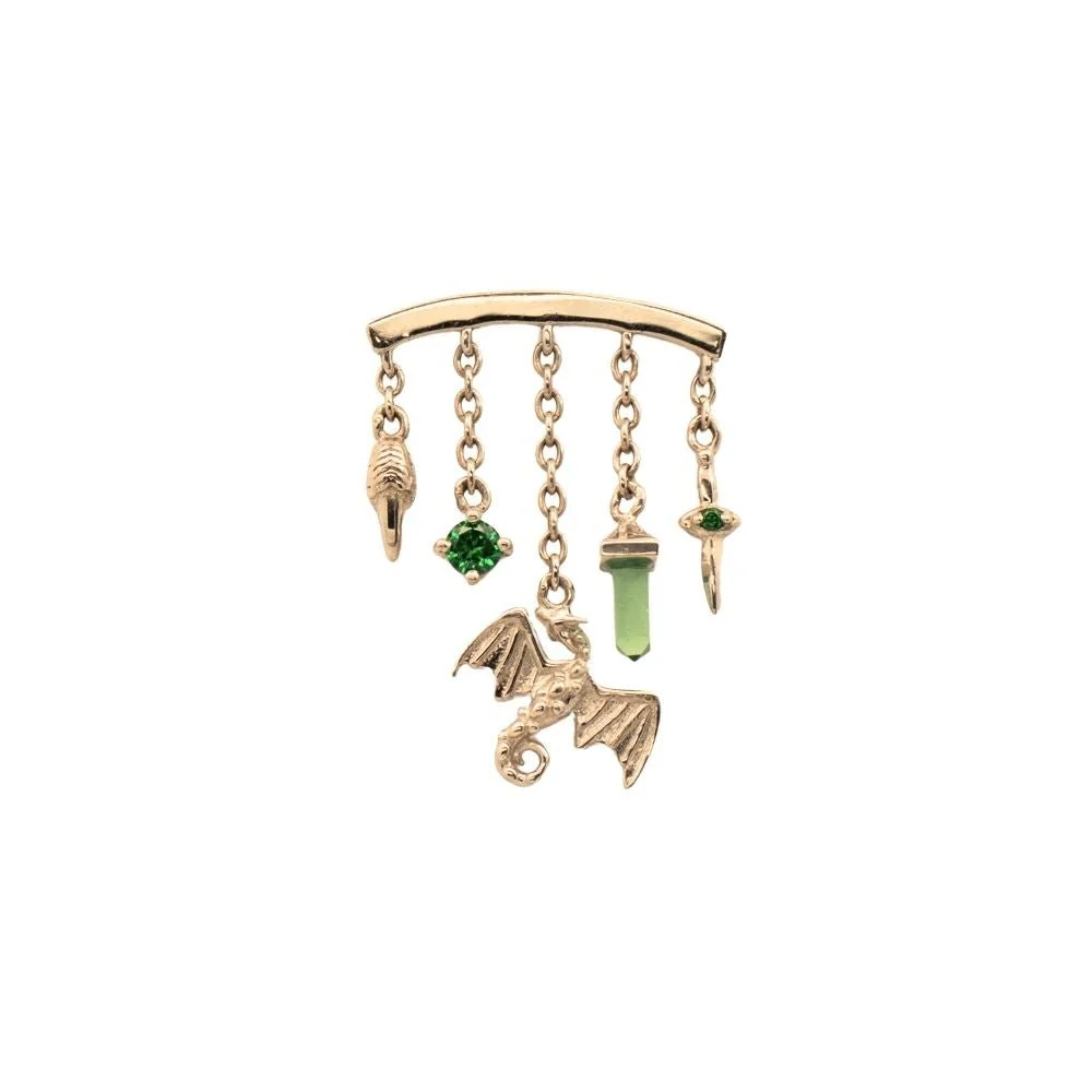 Emerald Amphithere Earring - Image 5