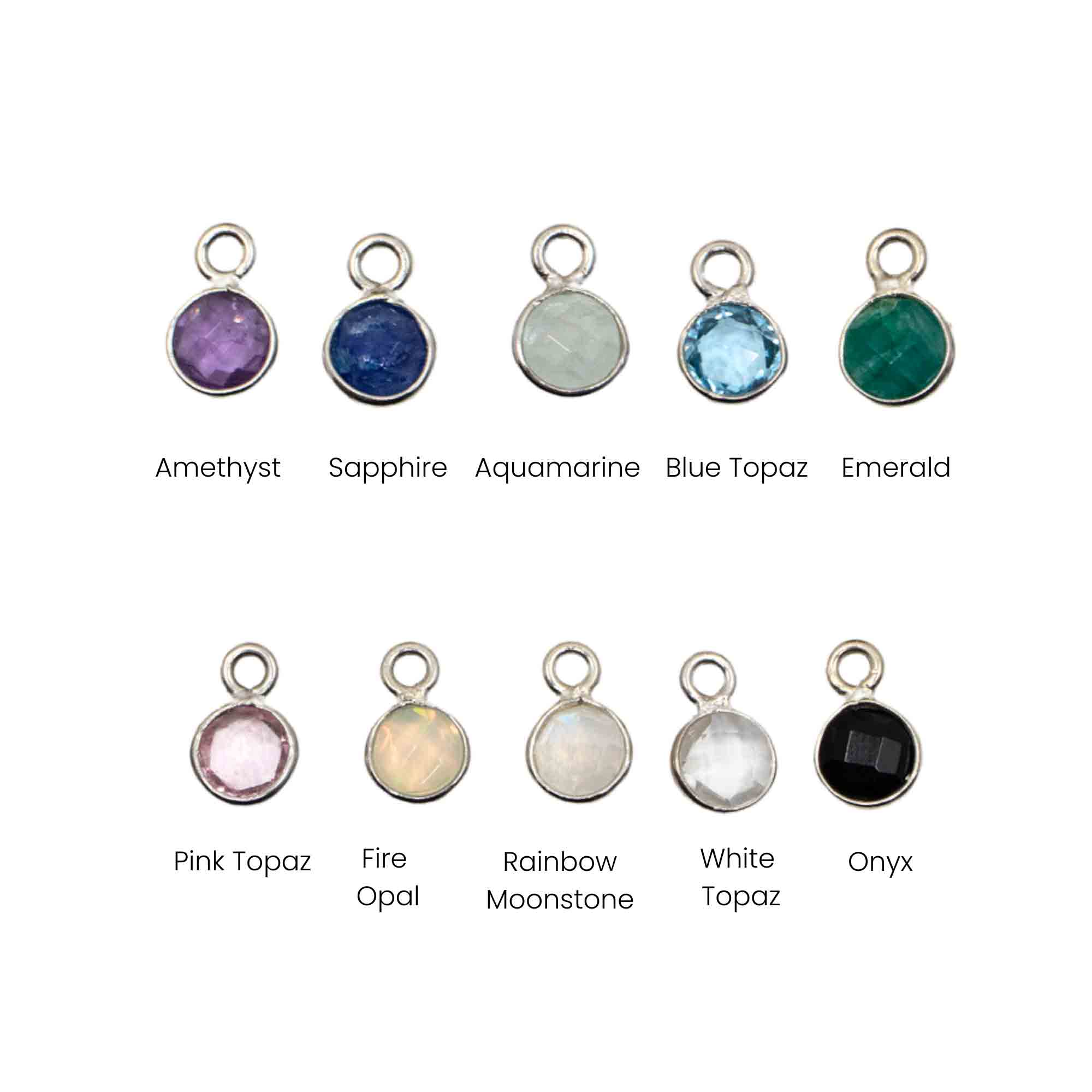 Round Gemstone Charm - Image 4