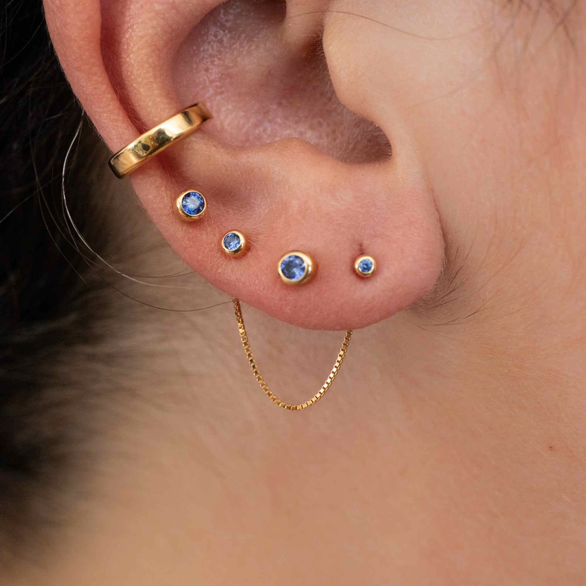 Graduated Tanzanite Stud Earring Set - Image 4