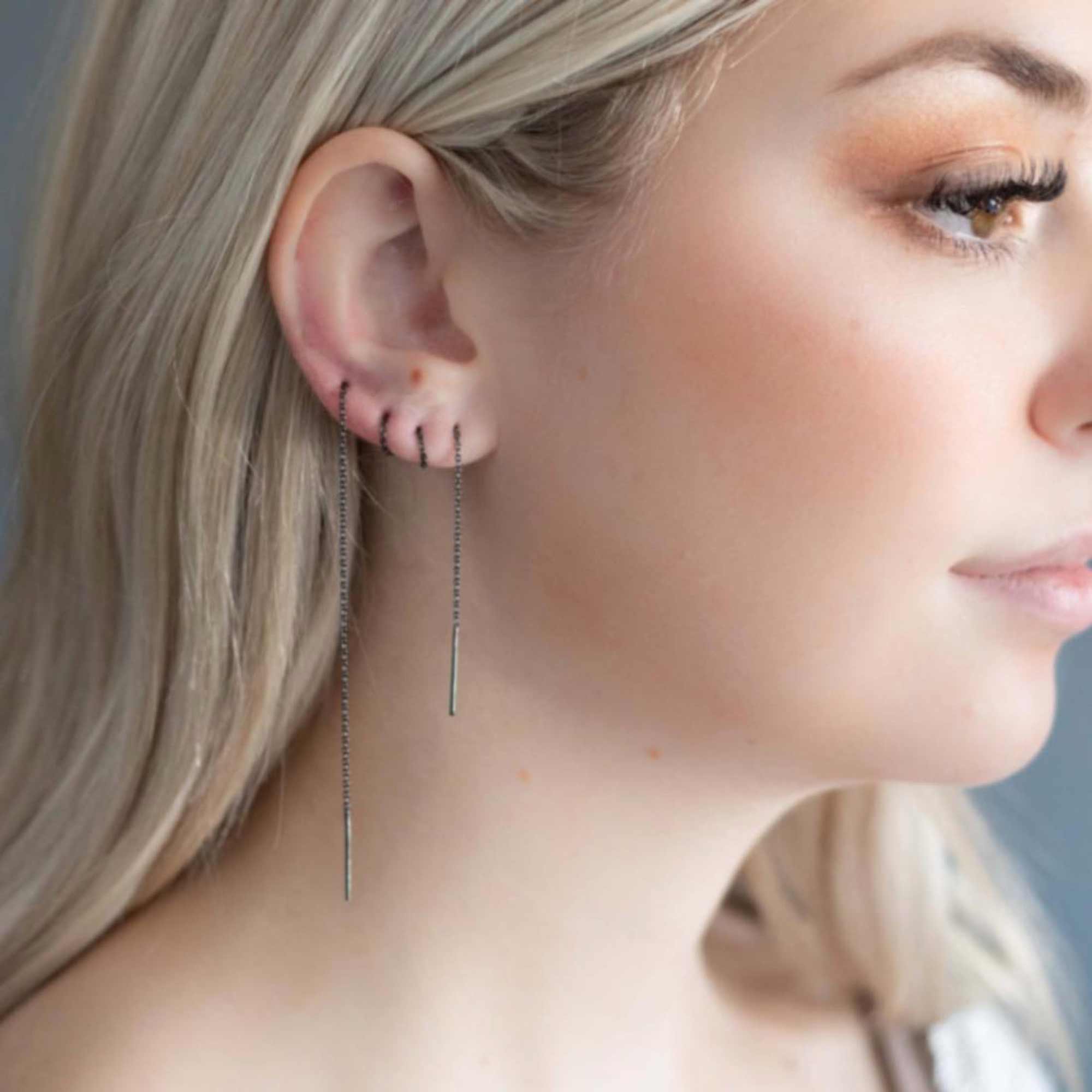 Ultra-Long Signature Threader Earring - Image 5