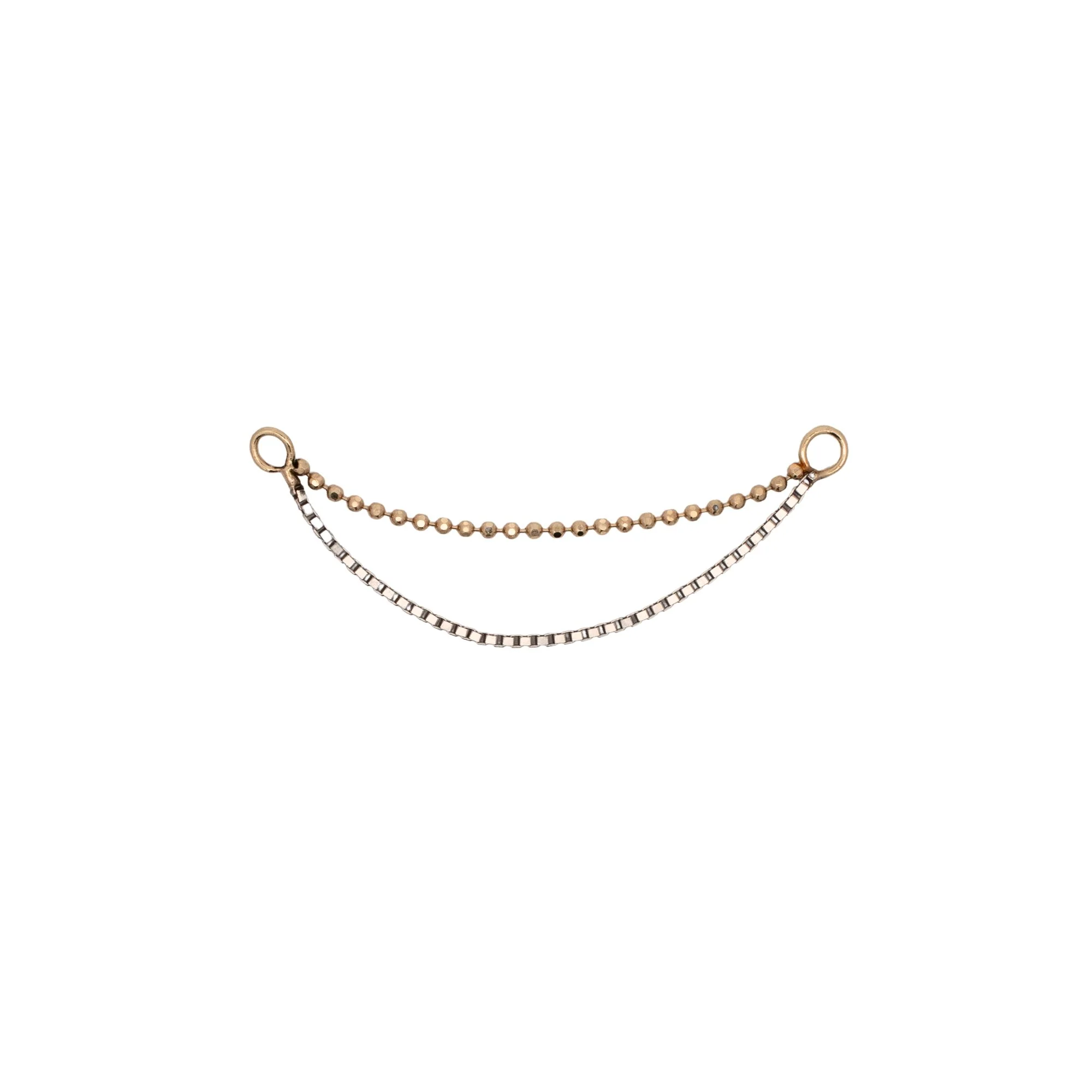 Mixed Metal Ball and Box Chain Connector - Image 5