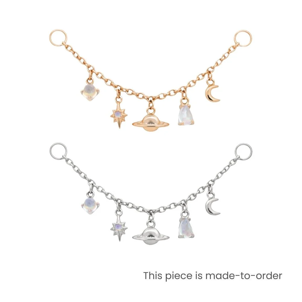 Moonstone Celestial Chain Connector