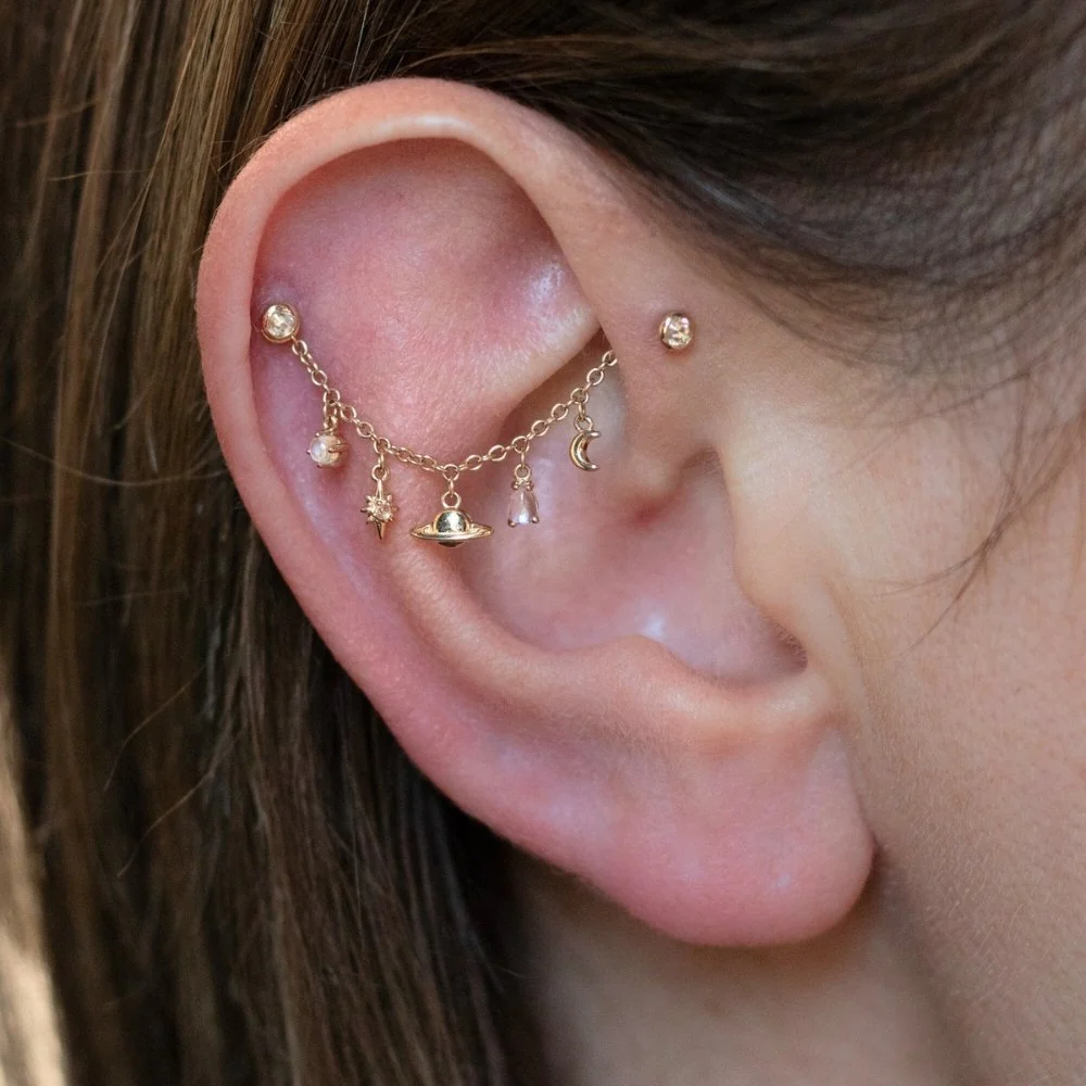 Moonstone Celestial Chain Connector - Image 2