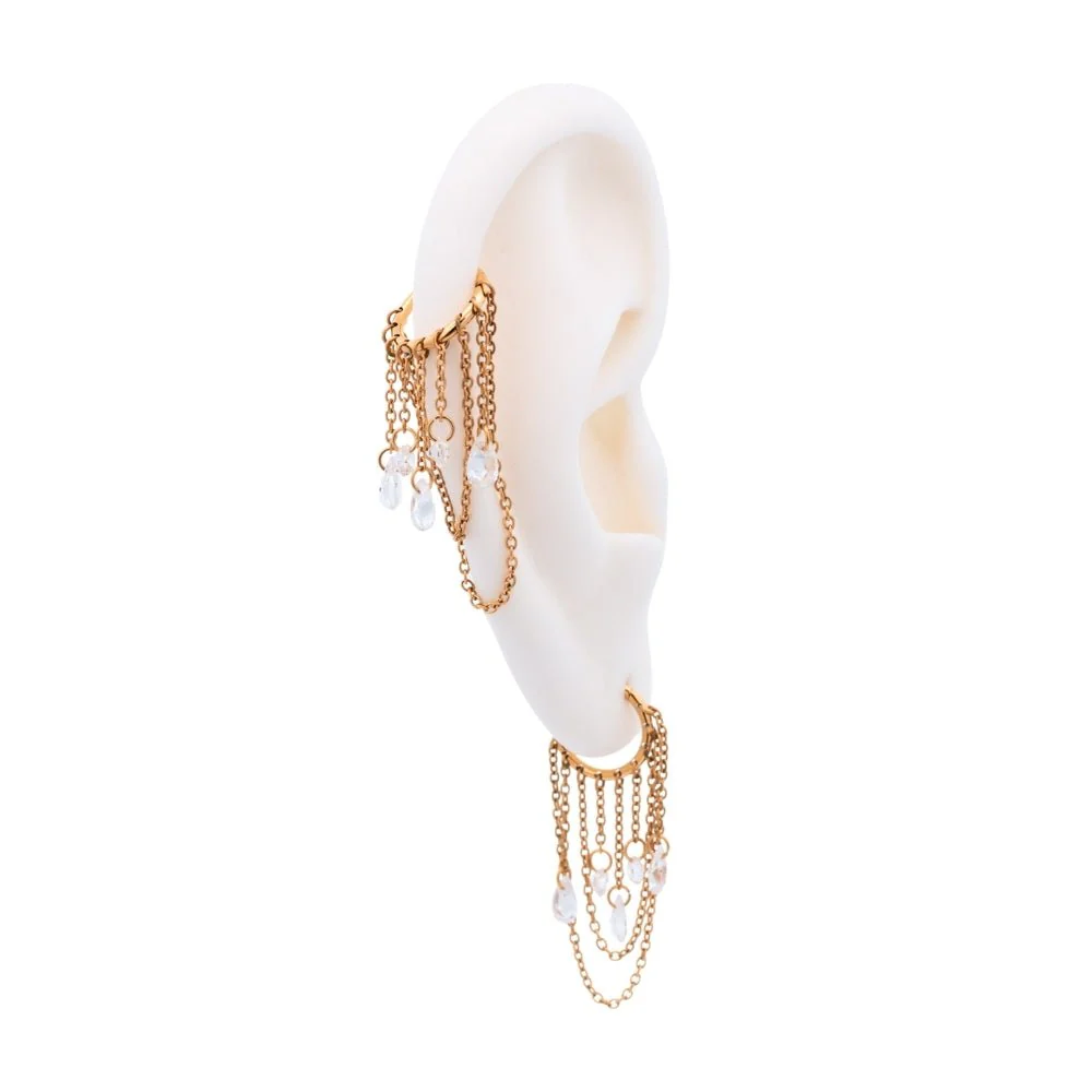 Multi-Crystal Chain Clicker Hoop - Image 2