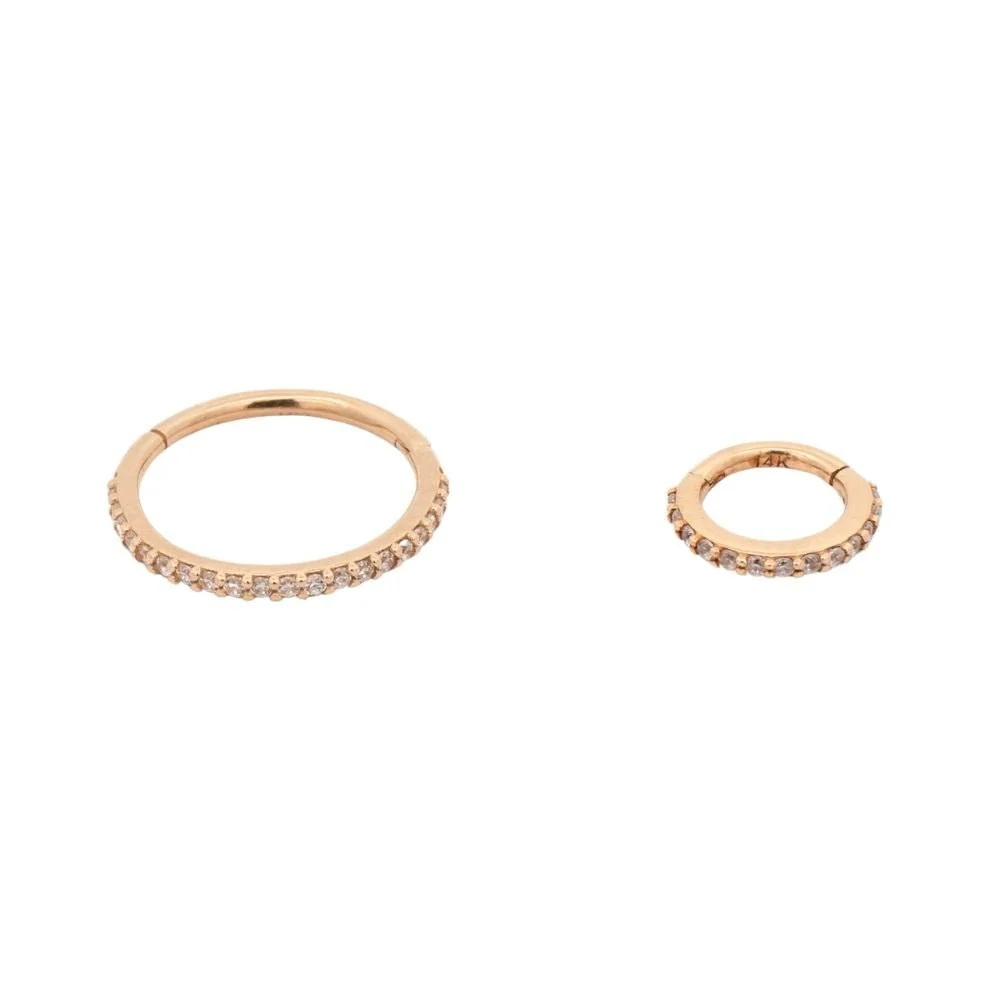 Pave Bottom-Facing Crystal Clicker Hoop