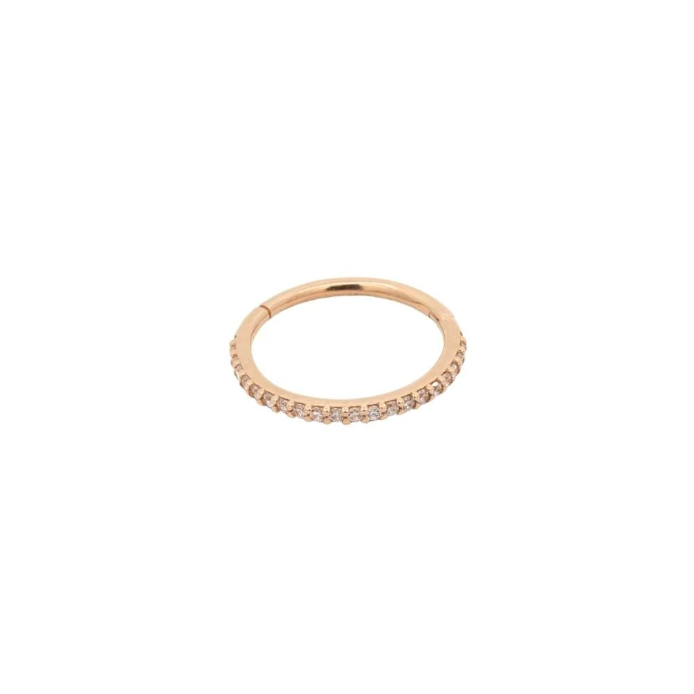 Pave Bottom-Facing Crystal Clicker Hoop - Image 3