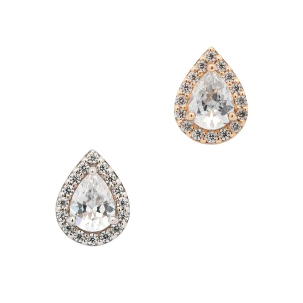Pave Crystal Droplet Earring