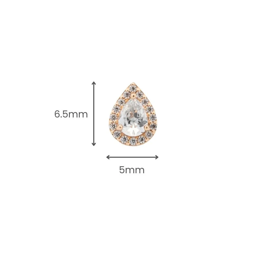 Pave Crystal Droplet Earring - Image 5