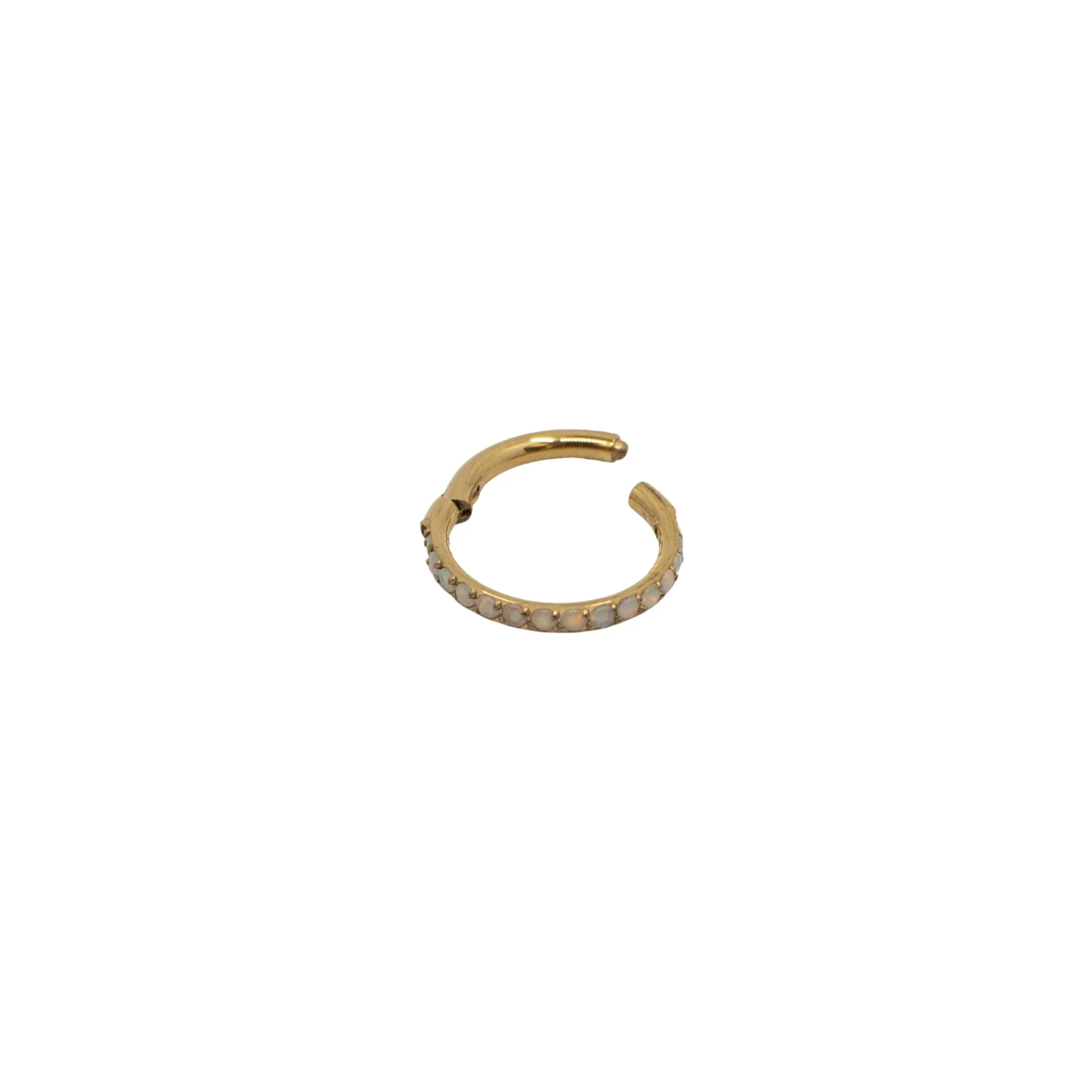 Bottom-Facing Pave Opal Clicker Hoop