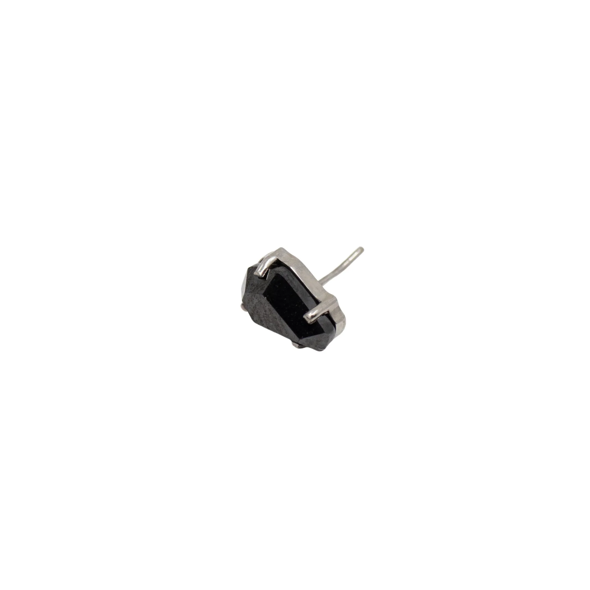 Black Crystal Coffin Earring Top - Image 4