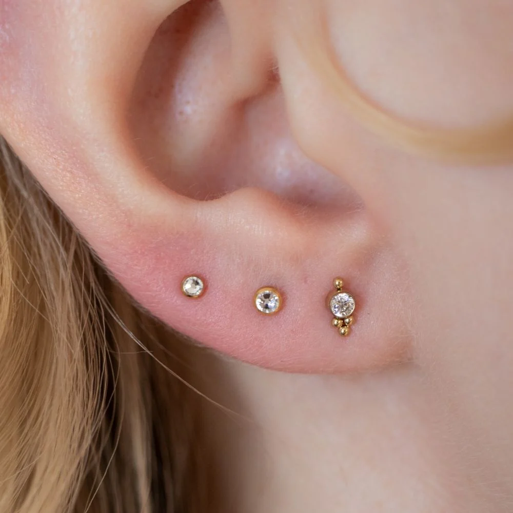White Swarovski Crystal Earring Top - Image 2