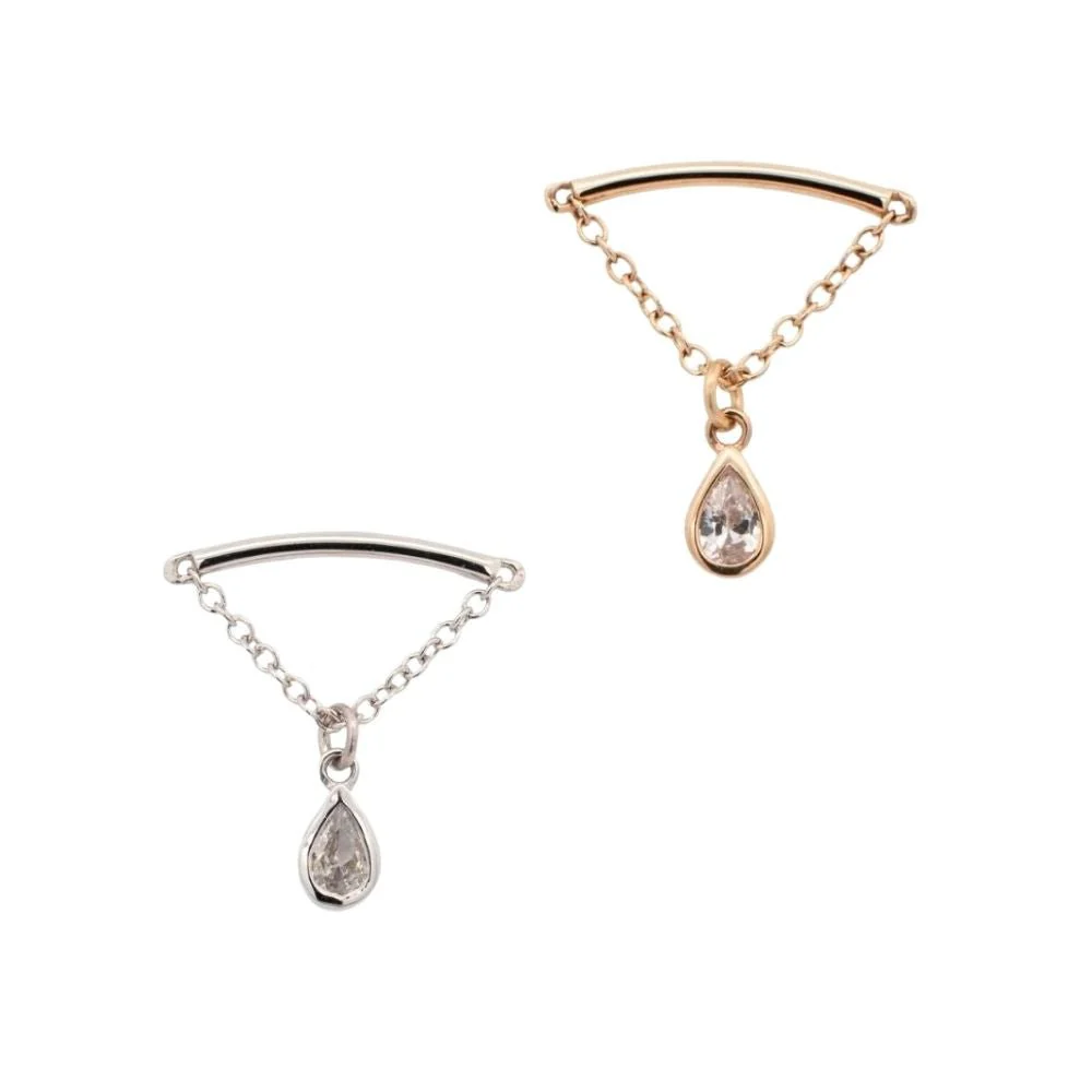 Teardrop Floating or Vertical Helix Earring