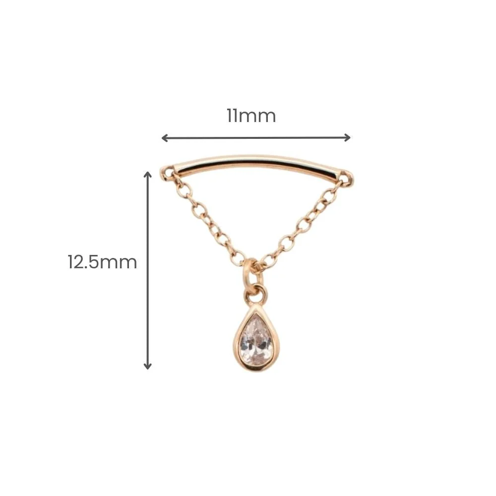 Teardrop Floating or Vertical Helix Earring - Image 4