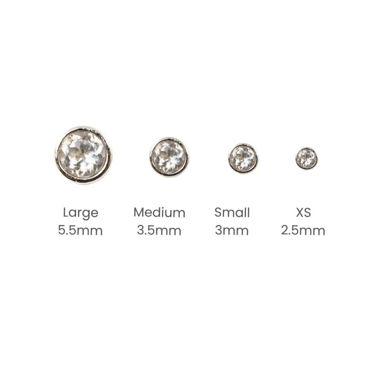White Topaz Stud Earrings - Image 3